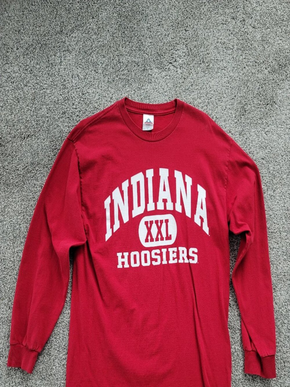 Indiana Hoosiers Red Long Sleeve Shirt Unisex  Large